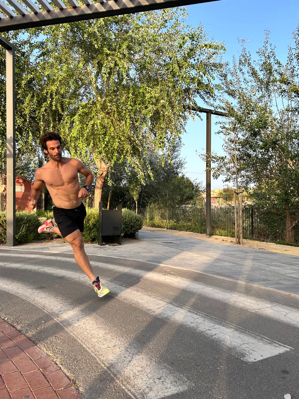 Salva Cánovas entrenando